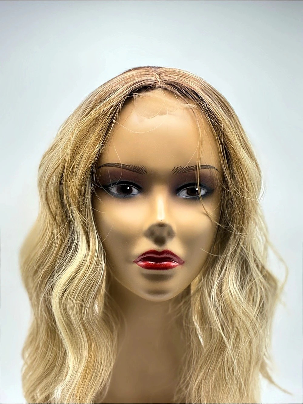 Blonde Wavy Wig Topper. Synthetic 25